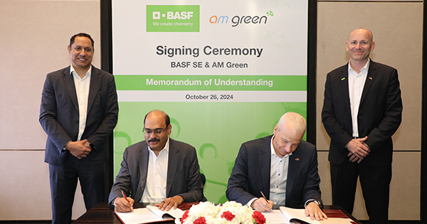 BASF and AM Green Collaborate on Low-Carbon Chemical Production in India